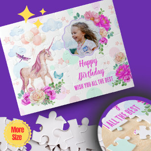 Puzzle Magnífica foto personalizada de unicornio rompecab