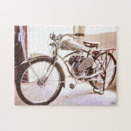 Puzzle Magnífica Vieja Vieja Bicicleta Motorizada