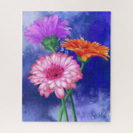 Puzzle Magníficas Gerberas de tres colores - Dibujo de ar