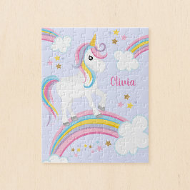 Puzzle Magnífico arcoiris Unicornio Púrpura Personalizado