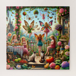 Puzzle Magnífico Jardín de hadas encantado Fiesta de té