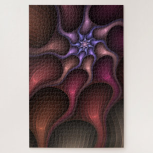 Puzzle Magnífico Resumen Brillante Fractal a rayas