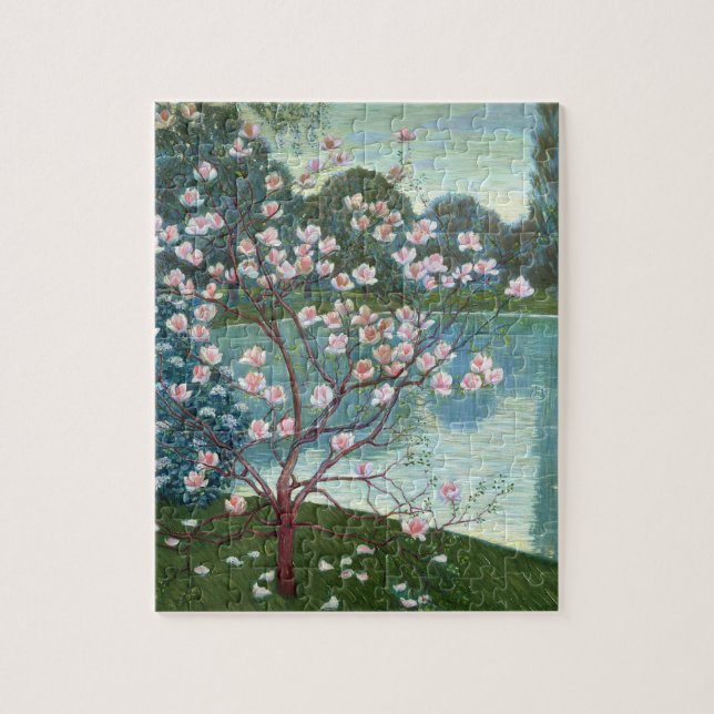 Puzzle Magnolia (aceite en lona) (Vertical)