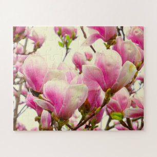 Puzzle Magnolia Flores Moda Floral Blossom Botánica