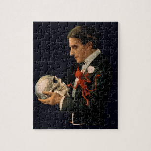 Puzzle Mago Antiguo, Thurston Sosteniendo una Calavera Hu