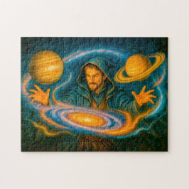 Puzzle Mago que controla el espacio en pintura al óleo có