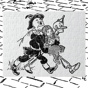 Puzzle Mago vintage de Oz Dorothy durmiendo con amapolas