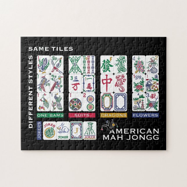 Puzzle Mah Jongg Tiles Same (Horizontal)