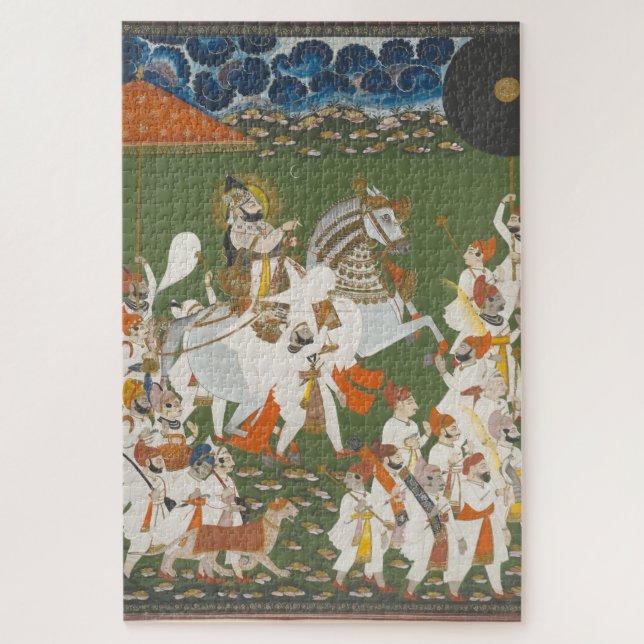 Puzzle Maharana Bhim Singh en proceso Arte indio (Vertical)