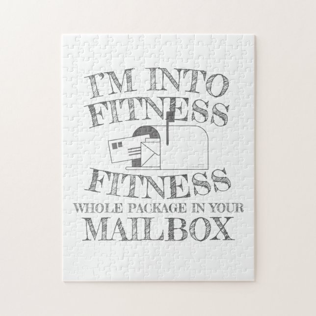 Puzzle Mailman En El Paquete De Fitness Entero En Su Buzó (Vertical)