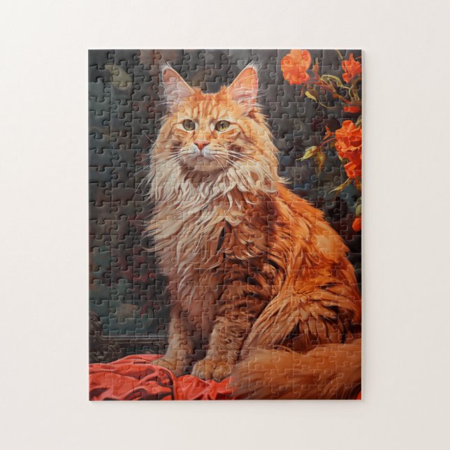 Puzzle Maine Coon cat (Vertical)