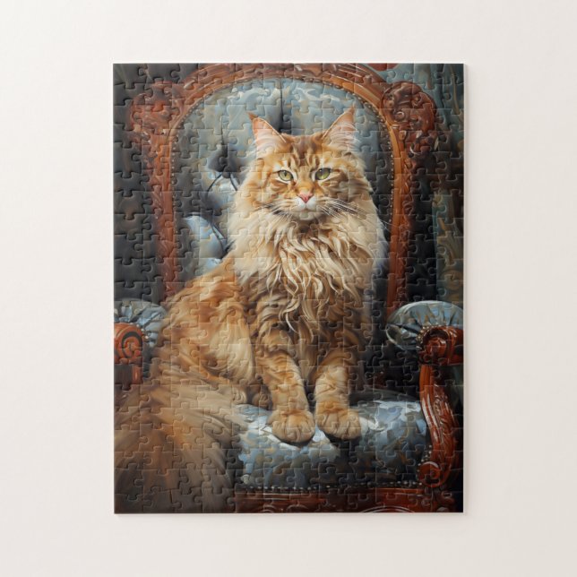 Puzzle Maine Coon cat (Vertical)