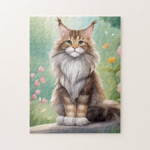 Puzzle Maine Coon Cat Art