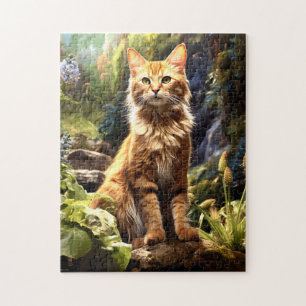 Puzzle Maine Coon en la Naturaleza.