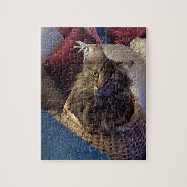 Puzzle Maine Coon Tabby Cat (Vertical)