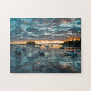 Puzzle Maine, Newagen, puerto al atardecer 1