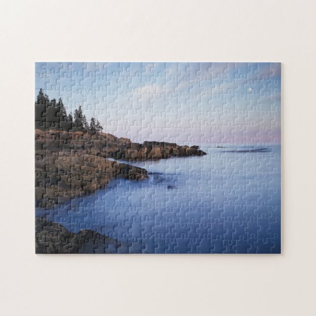 Puzzle Maine, Parque Nacional Acadia, puesta de luna (Horizontal)