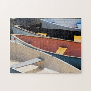 Puzzle Maine, Rockland. Barcos coloridos en Rockland