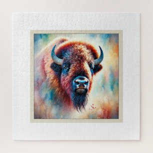 Puzzle Majestic Bison 031124AREF139 - Watercolor