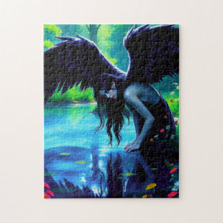 Puzzle Majestic Dark Fairy Leaning Leaning by Refling