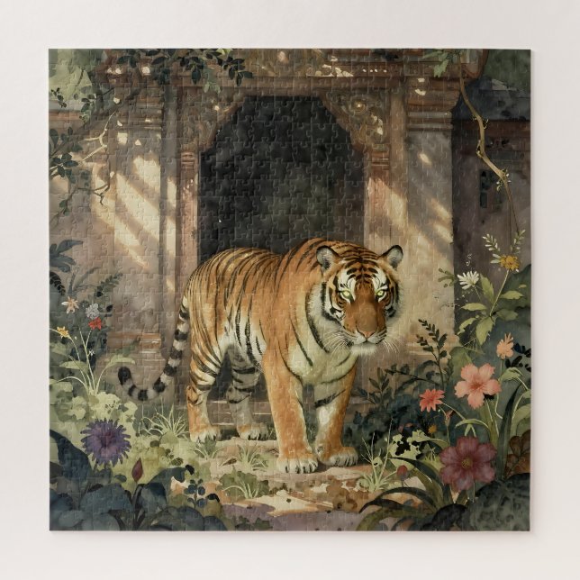 Puzzle Majestic Tiger Walking through Ancient Dunes (Vertical)