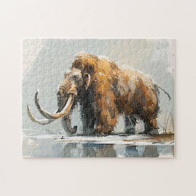 Puzzle Majestic Wooly Mammoth Ilustracion (Horizontal)