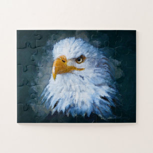 Puzzle Majestuosa pintura de águilas calvas de trozos so