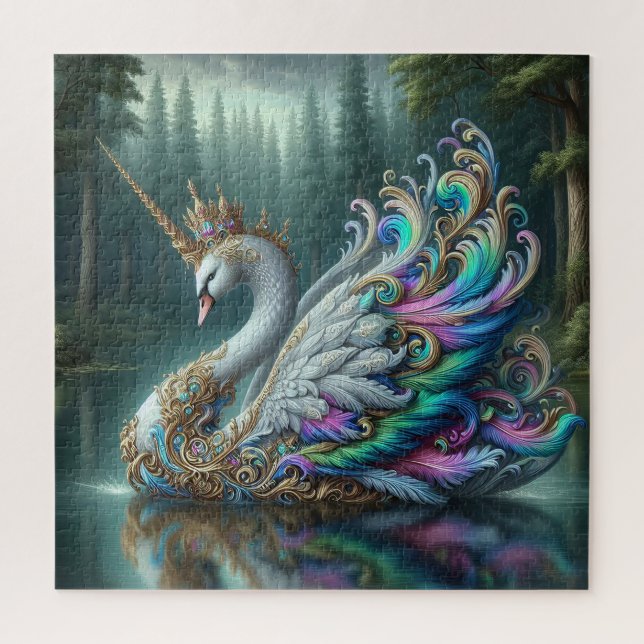 Puzzle Majestuoso Cisne Unicornio (Vertical)