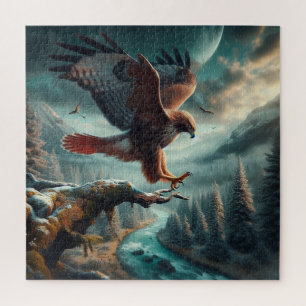 Puzzle Majestuoso Hawk de cola roja