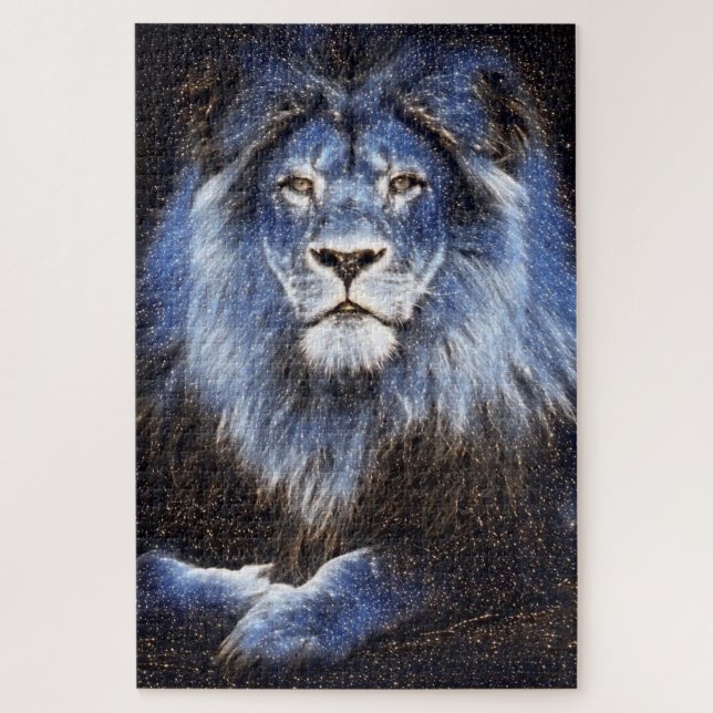 Puzzle Majestuoso León Brillante (Vertical)