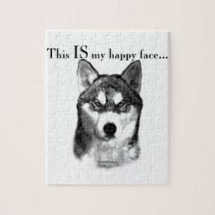 Puzzle Malamute Happy Face