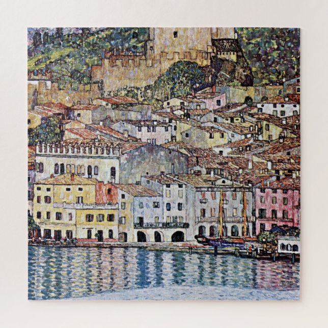 Puzzle Malcesine en el lago Garda, Gustav Klimt (Vertical)