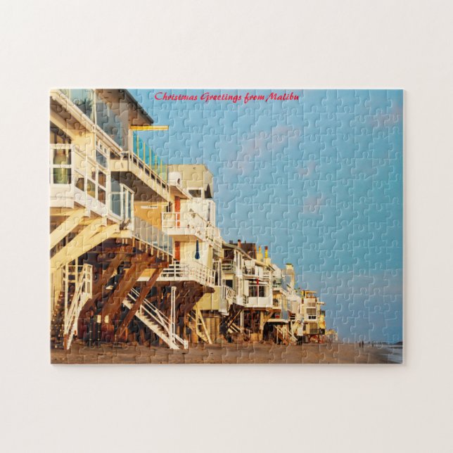Puzzle Malibu California.Saludos de Navidad (Horizontal)
