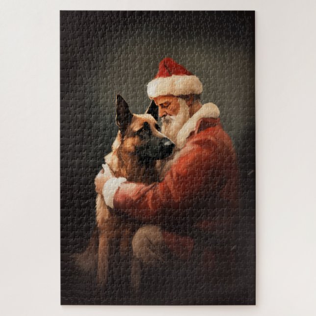 Puzzle Malinoi belga con Navidades festivos de Santa Clau (Vertical)