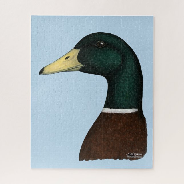 Puzzle Mallard Drake Head (Vertical)