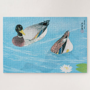 Puzzle Mallard en el estanque, Goyō Hashiguchi