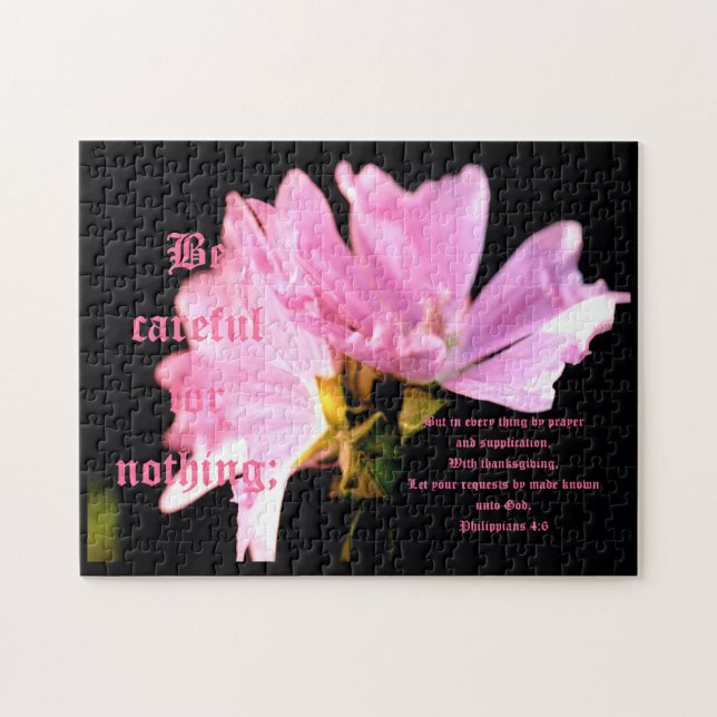Puzzle Mallow Bouquet Philippians 4:6 (Horizontal)
