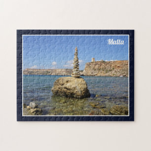 Puzzle Malta GÝ TuffieÝ Bay Mar Mediterráneo Costa