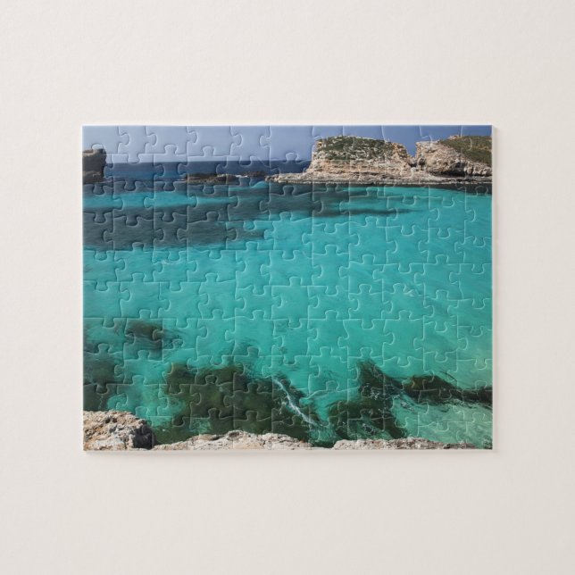 Puzzle Malta, isla de Comino, La Laguna Azul (Horizontal)