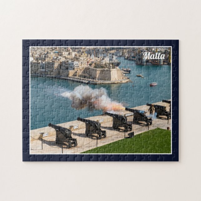 Puzzle Malta Valletta Saluting Battery Cannon Fire (Horizontal)