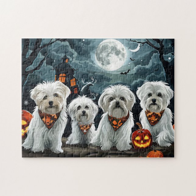 Puzzle Maltés Halloween Espeluznante (Horizontal)