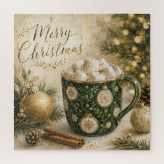 Puzzle Malvaviscos de Caliente Chocolate Cozy Green Gold
