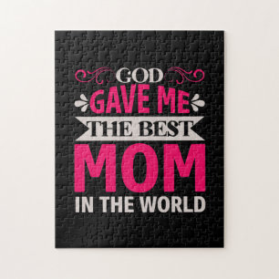Puzzle Mamá Arte Dios me dio lo mejor de mamá