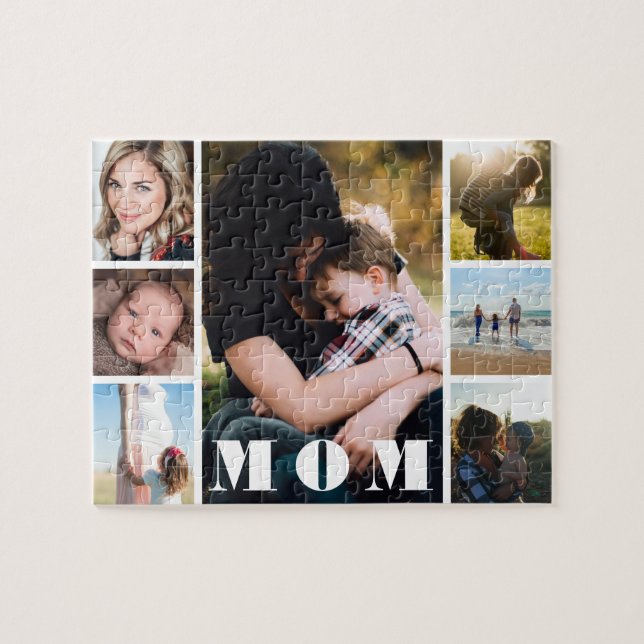 Puzzle Mamá del Collage de fotos del Día de la Madre (Horizontal)