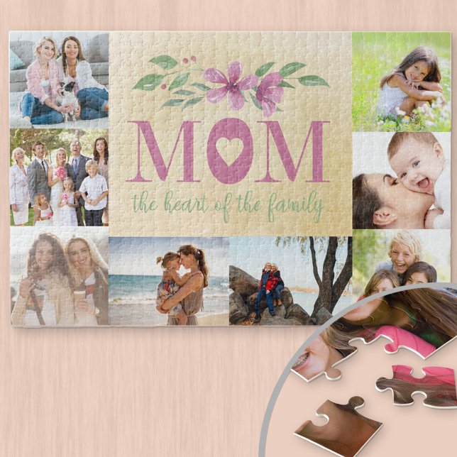 Puzzle Mamá el corazón de la familia multifoto (Subido por el creador)