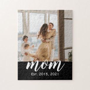 Puzzle Mamá Estableció Escritura Moderna Foto