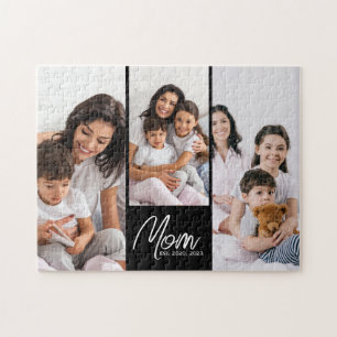 Puzzle Mamá Estableció Escritura Moderna Negra 3 Foto