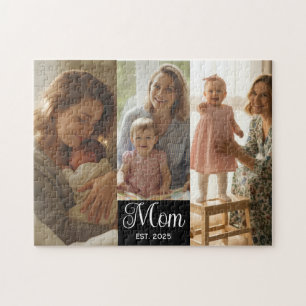 Puzzle Mamá Estableció Escritura Moderna Negra 3 Foto