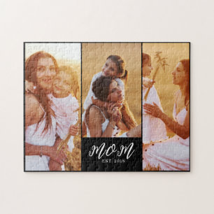 Puzzle Mamá Estableció Escritura Moderna Negra 3 Foto