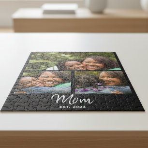 Puzzle Mamá Estableció Escritura Moderna Negra 3 Foto